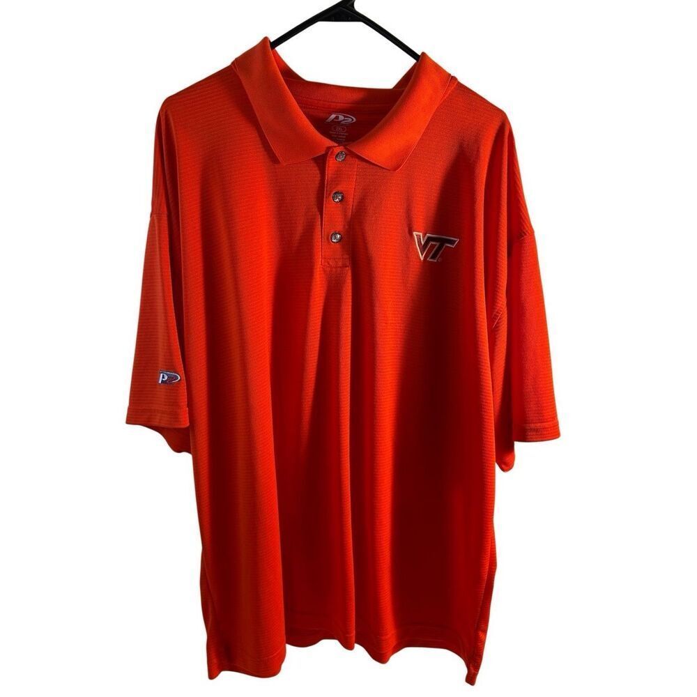P2 Pro player VT‎ Virginia Tech golf polo men’s 2xl orange shirt